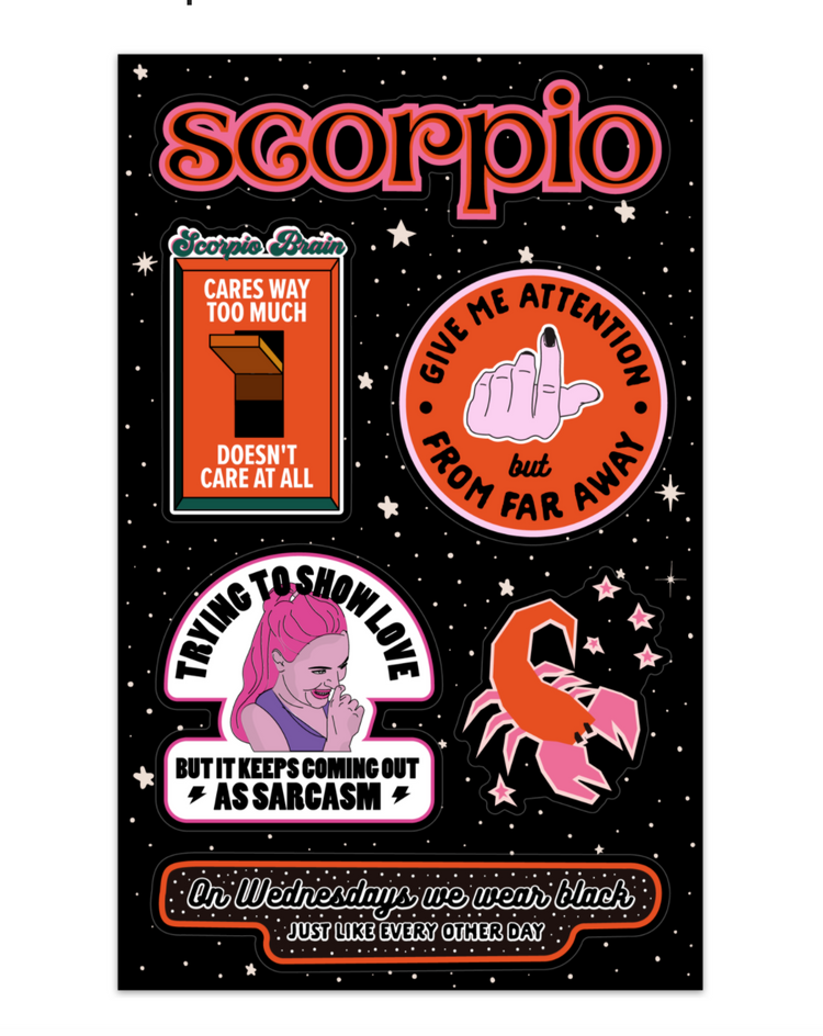 Scorpio Astrological Sticker Sheet