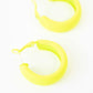 neon pink hoop earrings