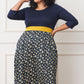 Plus Curved Hem Band Midi Dress