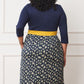 Plus Curved Hem Band Midi Dress