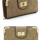 Fashion Turn Lock Crossbody Wallet