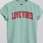 Retro Love Vibes Valentines Day, Garment Dye Tee