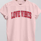 Retro Love Vibes Valentines Day, Garment Dye Tee