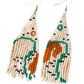 seed bead abstract pattern boho statement earrings