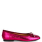 Primrose Metallic Pleather Bow Ballerinas