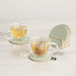 6 Round PU Leather Coasters Set