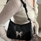 Butterfly PU Leather Knotted Strap Shoulder Bag