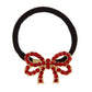 Rhinestone bow hair tie