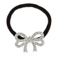Rhinestone bow hair tie