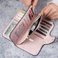Pink PU Leather Multi-function Long Wallet