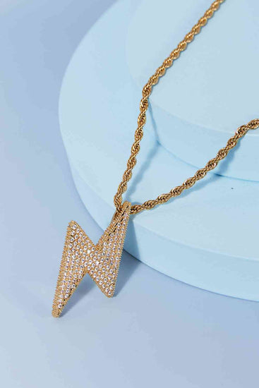 Brass chain necklace