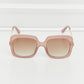 Square Metal-Plastic Hybrid Temple Sunglasses