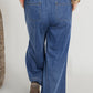 Dusk Blue Drawstring High Waist Plus Size Jeans