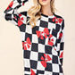 Full-size checkered t-shirt