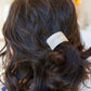 Rectangle Cuff Hair Tie Elastic in Ivory