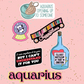 Aquarius Astrological Sticker Sheet