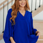 What Do You Say Balloon Sleeve Blouse
