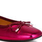 Primrose Metallic Pleather Bow Ballerinas