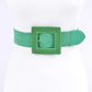 Color Bamboo Square Buckle Elastic Straw Belt - Rebel K Collective