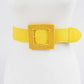 Color Bamboo Square Buckle Elastic Straw Belt - Rebel K Collective