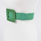 Color Bamboo Square Buckle Elastic Straw Belt - Rebel K Collective