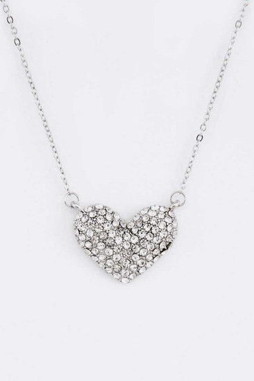 Crystal Heart Pendant Necklace Set - Rebel K Collective