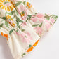 Multicolor Allover Floral Print V Neck Tiered Mini Dress