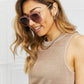 Square Metal-Plastic Hybrid Temple Sunglasses