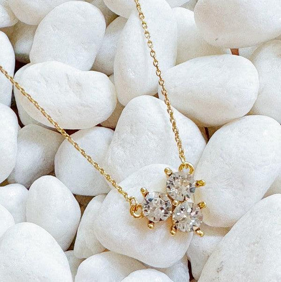 Faceted Trio Crystals Necklace - Rebel K Collective