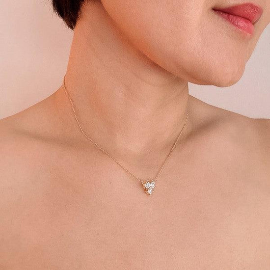 Faceted Trio Crystals Necklace - Rebel K Collective