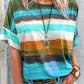 Full Size Color Block Round Neck Half Sleeve T-Shirt - Rebel K Collective