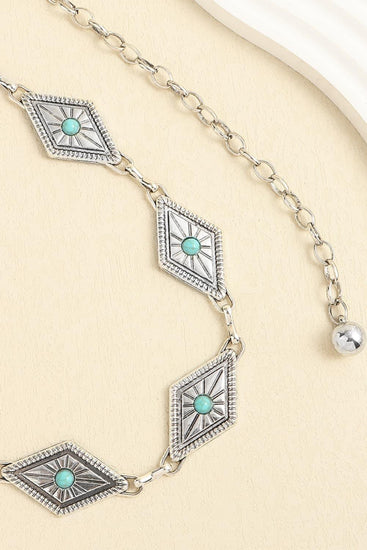 Vintage Turquoise Alloy Belt - Rebel K Collective