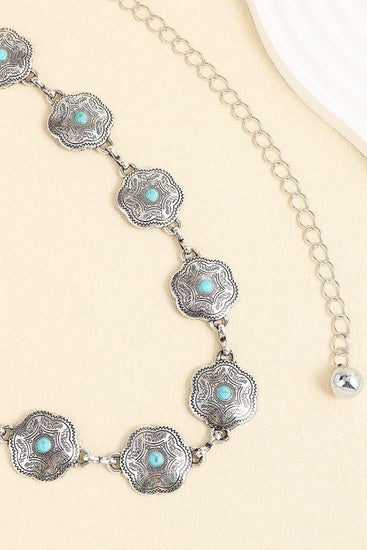 Vintage Turquoise Alloy Belt - Rebel K Collective